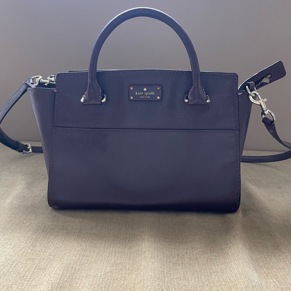 Kate Spade Caley Grove Street Satchel Crossbody in Plum